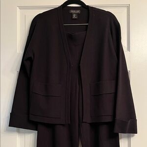 Rachel Zoe Classic Black Knit 2 piece pantsuit-XS